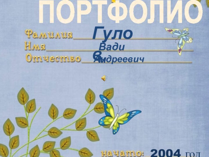 ГуловВадимАндреевич2004 годПОРТФОЛИО