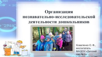 Организация познавательно-исследовательской деятельности дошкольников презентация к уроку (старшая группа)