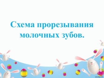 Схема прорезывания молочных зубов. консультация