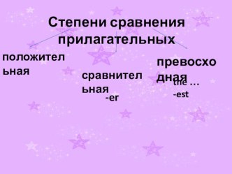 Степени сравнения прилагательных. Упражнения. презентация к уроку (иностранный язык, 4 класс) по теме