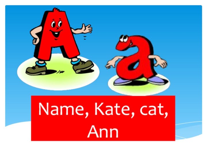 Name, Kate, cat, Ann