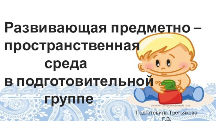 Развивающая предметно –       пространственная