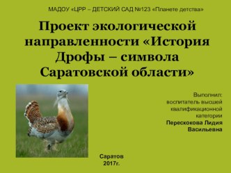 Презентация Дрофа-символ Саратовской области презентация к уроку по окружающему миру (подготовительная группа)