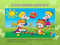 Классификация игр презентация