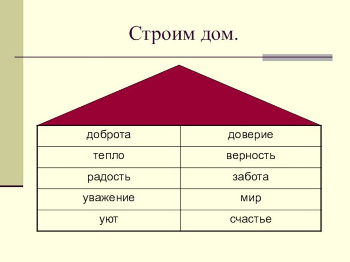 Строим дом.