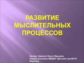Развитие мыслительных процессов презентация к уроку ( группа)