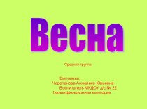 Ознакомление с природой. Средняя группа видеоурок по окружающему миру (средняя группа) по теме