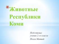 Животный мир Республики Коми. презентация к уроку (2 класс)