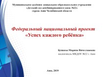 Федеральный проект Успех каждого ребенка презентация