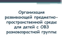 Развивающая предметно-пространственная среда для детей разновозрастной группы презентация к уроку по аппликации, лепке (средняя, старшая группа)