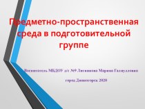 Предметно-пространственная среда в подготовительной группе материал (подготовительная группа)