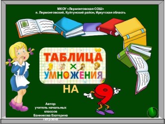 Тренажер Таблица умножения на 9 тест по математике (3 класс)