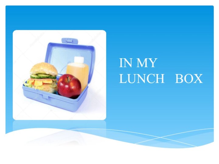 IN MY LUNCH  BOX