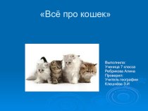 презентация  Все про кошек презентация к уроку (4 класс)