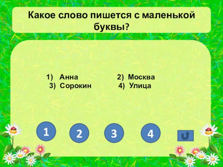 Какое слово пишется с маленькой буквы? Анна