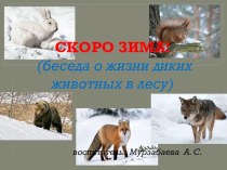 Беседа о жизни диких животных в лесу для средней группы Скоро зима. план-конспект занятия по окружающему миру (средняя группа)