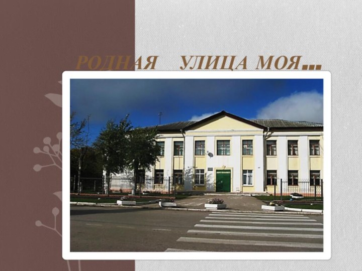 Родная  улица моя…