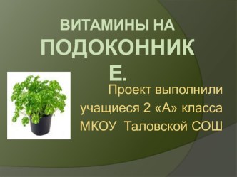 Огород на подоконнике презентация к уроку по окружающему миру (1, 2, 3, 4 класс)