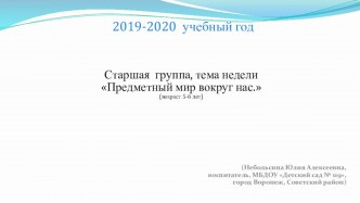 Презентация Моя Развивающая Предметно - Пространственная Среда презентация