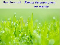 Л.Н.Толстой Какая бывает роса на траве презентация к уроку по чтению (4 класс)