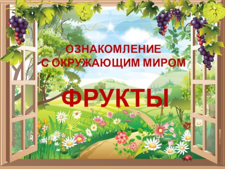 ОЗНАКОМЛЕНИЕ С ОКРУЖАЮЩИМ МИРОМ ФРУКТЫ