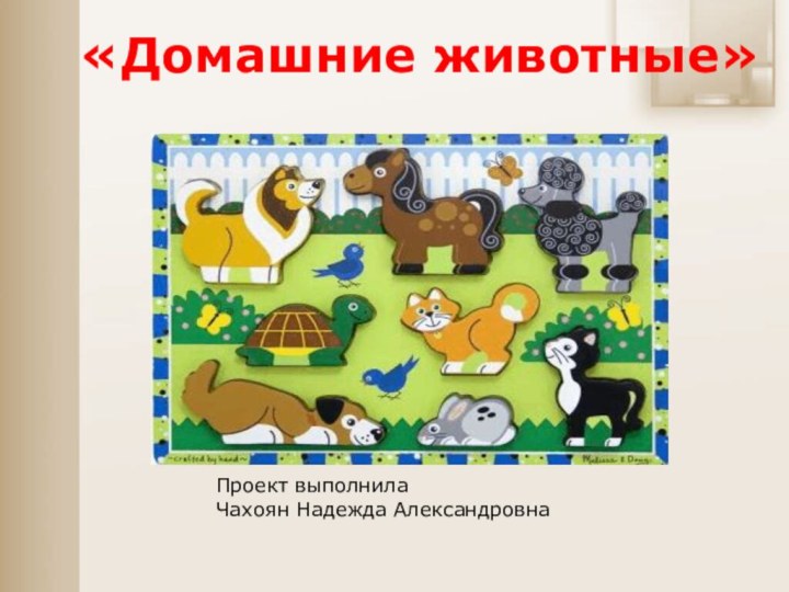 «Домашние животные»Проект выполнилаЧахоян Надежда Александровна