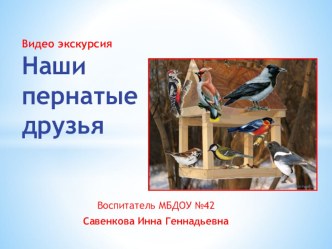 Видео экскурсия НАШИ ПЕРНАТЫЕ ДРУЗЬЯ учебно-методический материал по окружающему миру (средняя, старшая группа)