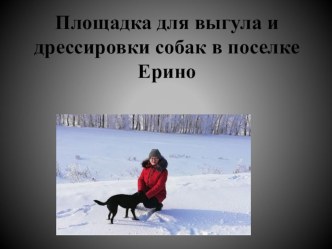 Исследовательский проект Площадка для выгула и дрессировки собак проект