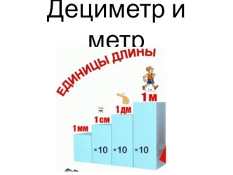 Учебно-методический комплекс по математике :Дециметр и метр 2 класс ПНШ (конспект+презентация) план-конспект урока по математике (2 класс) по теме