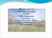 Открытый урок по окружающему миру с презентацией методическая разработка (3 класс)