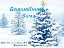 презентация Волшебница Зима презентация к уроку по окружающему миру (старшая группа) по теме