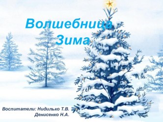 презентация Волшебница Зима презентация к уроку по окружающему миру (старшая группа) по теме