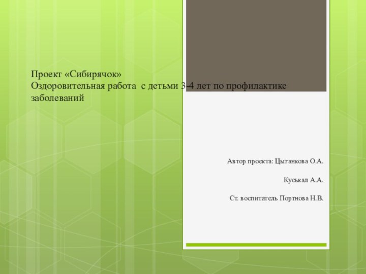 муниципальное казенное дошкольное образовательное учреждение города Новосибирска «Детский сад №8 комбинированного вида