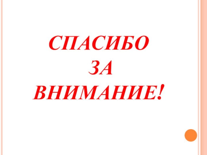 СПАСИБО  ЗА ВНИМАНИЕ!