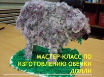 Мастер-класс по изготовлению овечки Долли. материал по конструированию, ручному труду (подготовительная группа)
