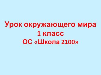 Презентация к уроку окружающего мира в 1 классе презентация к уроку по окружающему миру (1 класс)