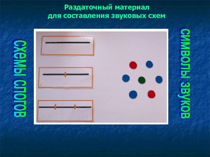 схемы слоговсимволы звуковРаздаточный материал для составления звуковых схем