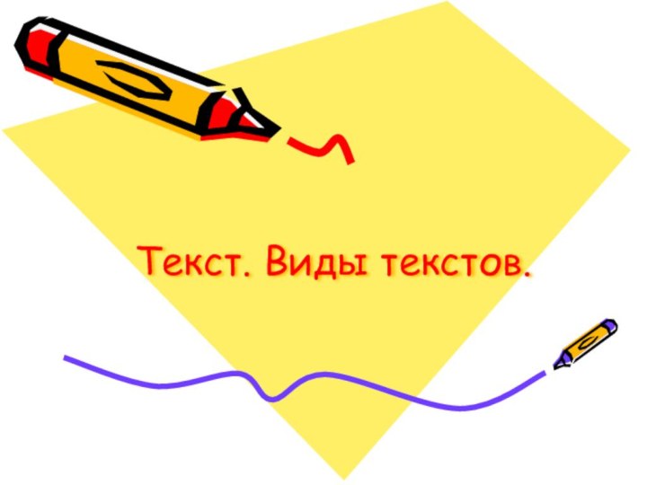 Текст. Виды текстов.