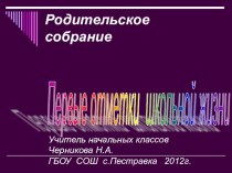 Презентация Первые отметки школьной жизни презентация к уроку (2 класс) по теме