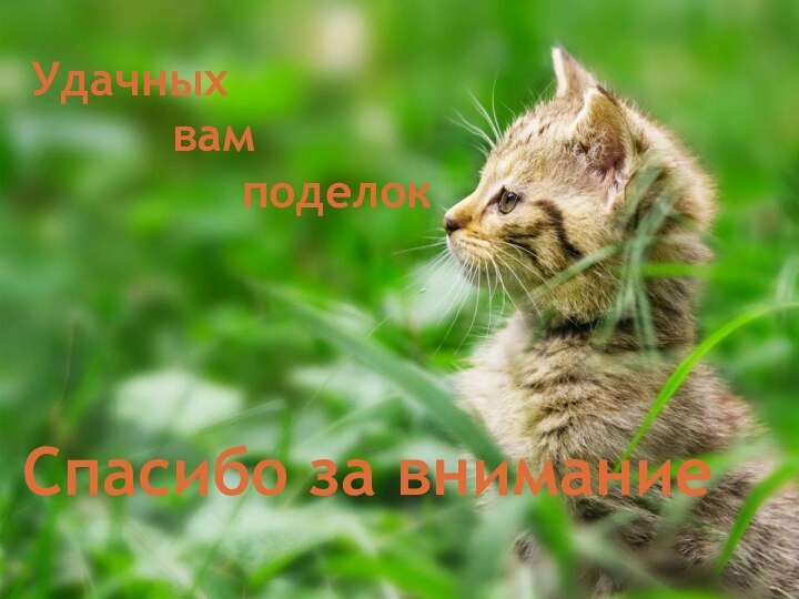 Удачных       вам