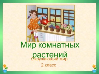 Мир комнатных растений. презентация к уроку по окружающему миру (2 класс) по теме