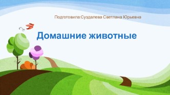 2019-2020 Презентация Домашние животные презентация к уроку (младшая группа)