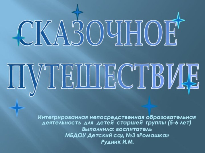 Интегрированная непосредственная образовательная деятельность для детей старшей группы (5-6 лет)Выполнила: воспитатель МБДОУ