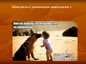 Контакт с домашними животными презентация к уроку (младшая группа)