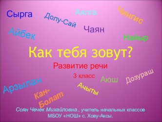 Как тебя зовут? презентация к уроку по русскому языку по теме