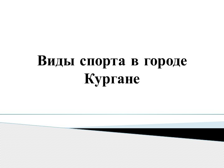 Виды спорта в городе Кургане