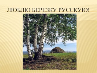 Белая берёза-Символ России презентация к уроку (старшая группа)