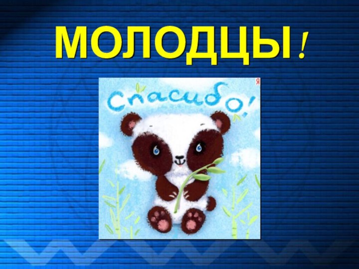 МОЛОДЦЫ!