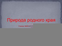 Природа родного края презентация к уроку по окружающему миру (3 класс) по теме