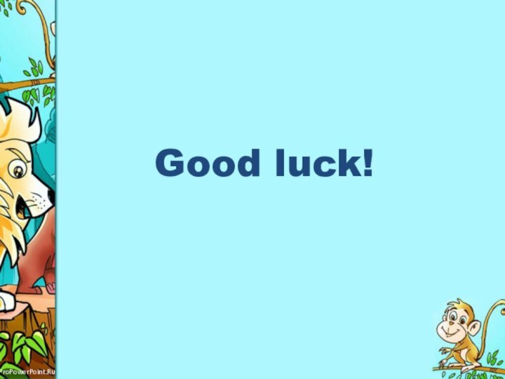 Good luck!